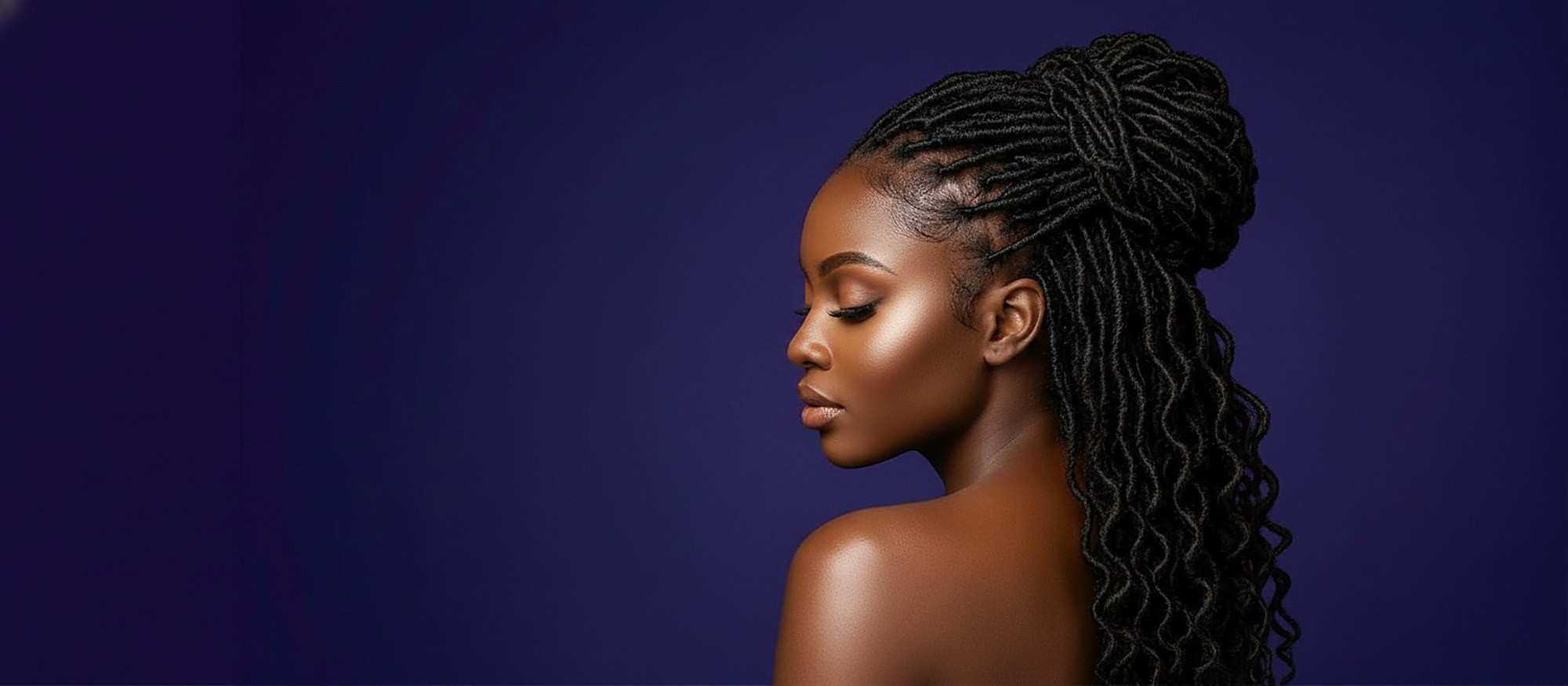 Woman with beautiful long locs